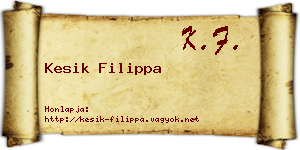 Kesik Filippa névjegykártya
